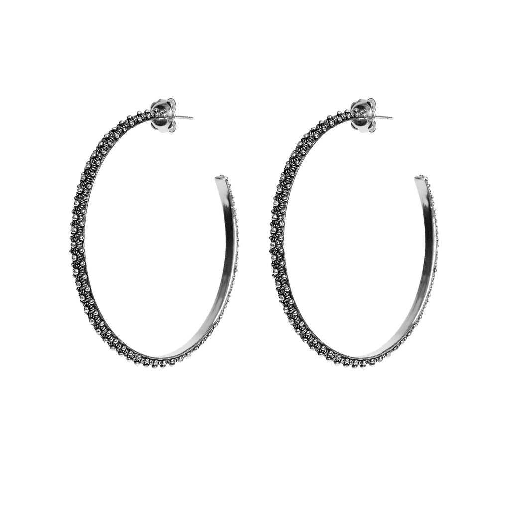 Earrings POUPETTE - burnished silver 925/1000 - filigree | MEA AYAYA