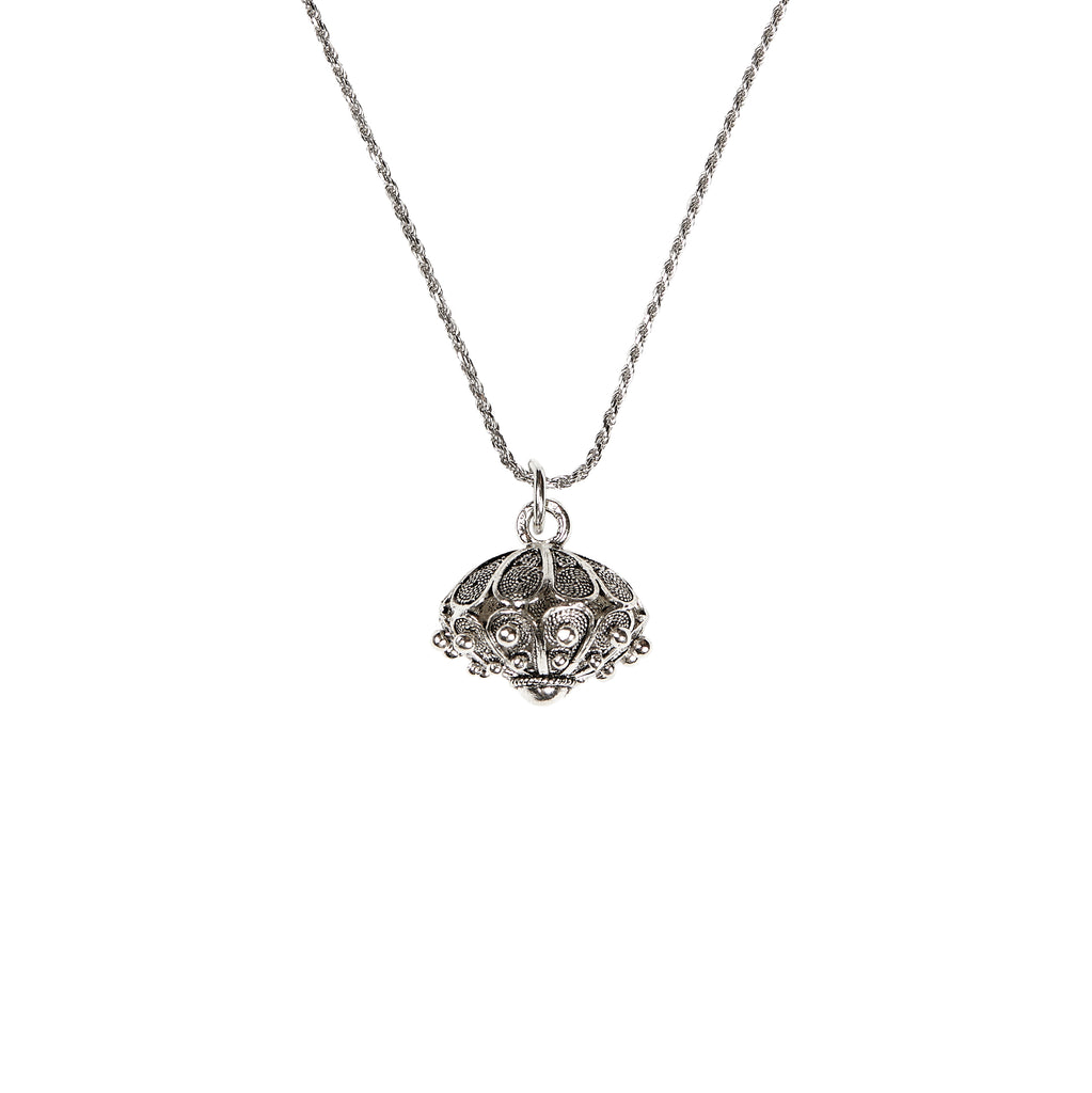 Necklace MUTTIE - Filigree - Burnished silver 925/1000 MEA AYAYA
