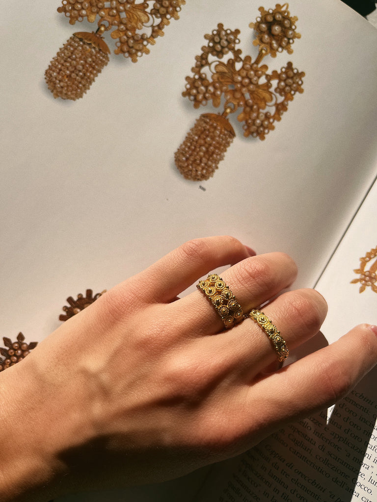 Ring COLETTE - Filigree - Gold-plated silver | MEA AYAYA