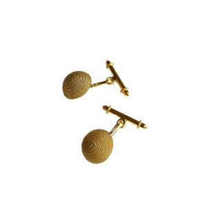 Cufflink BAFFO- Filigree - Gold-plated silver | MEA AYAYA