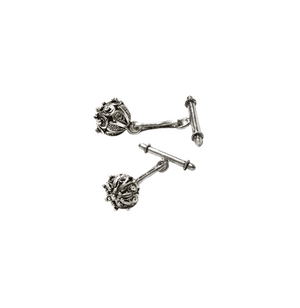 Cufflink PAPY- Filigree - Burnished silver | MEA AYAYA