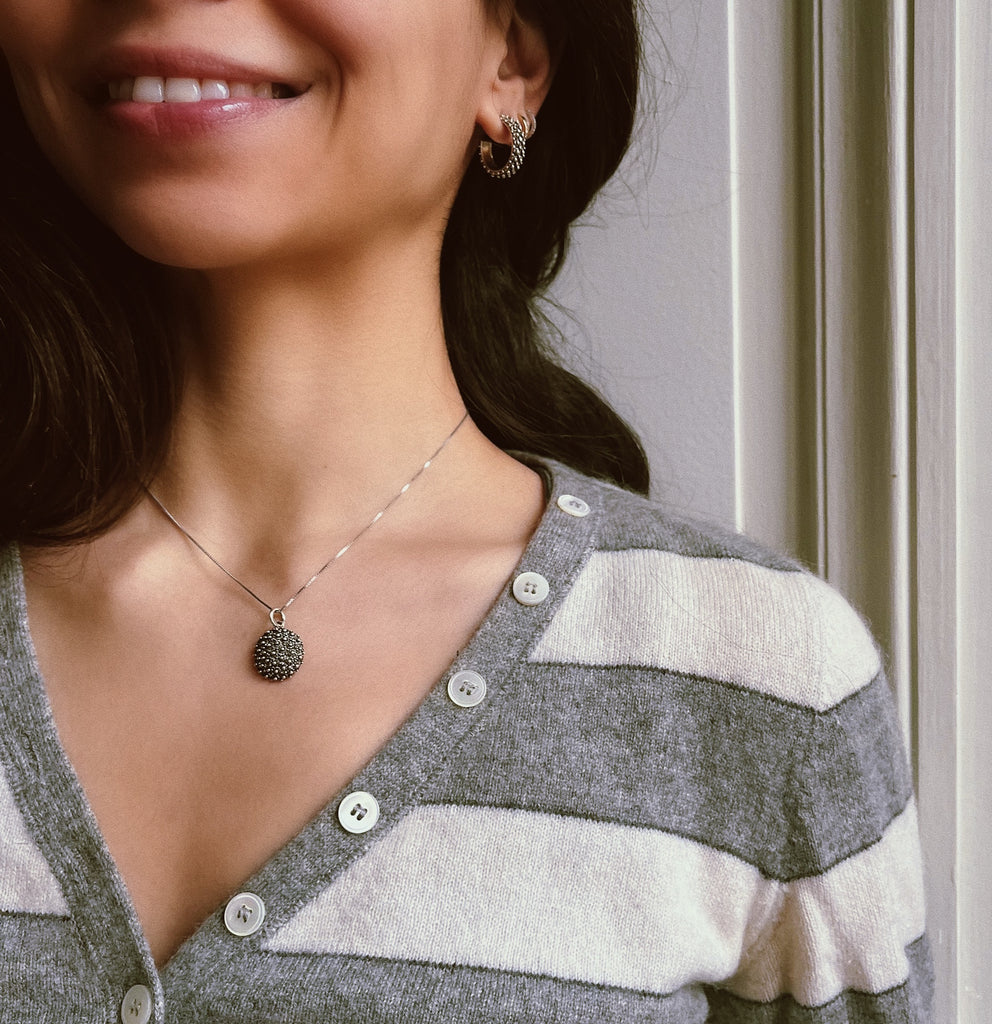 BABA+ Earrings in filigree - Burnished Silver | BABA+ Earrings in - Burnished Silver | BABA+ Earrings in - Burnished Silver MEA AYAYA