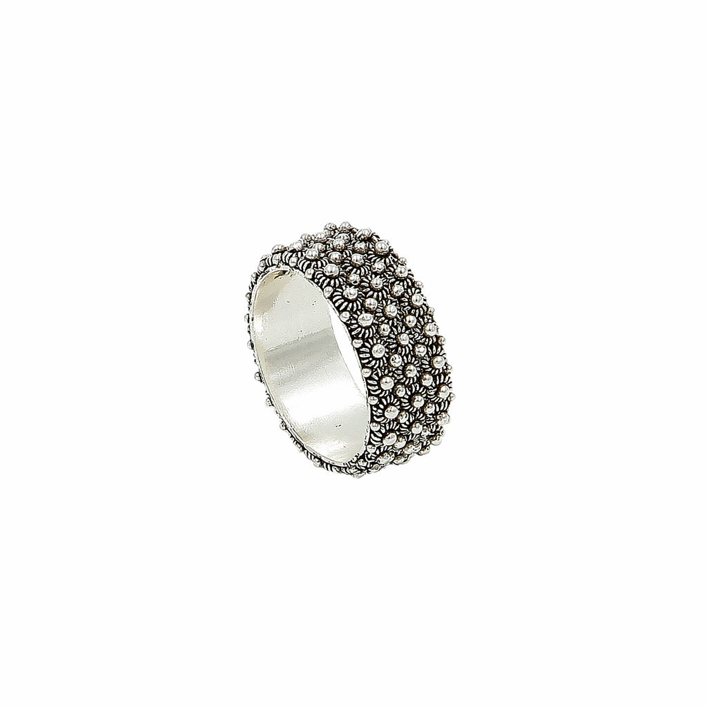 MAMINA ring - Filigree - Burnished silver 925/1000 | MEA AYAYA                                