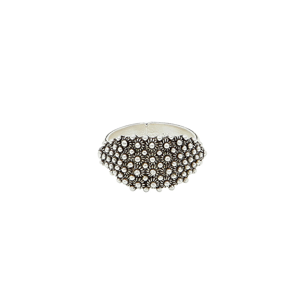 MINOUCHE ring - Filigree - Burnished silver 925/1000 | MEA AYAYA                                