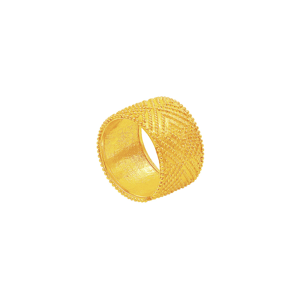 Ring NONNA - Filigree - Gold-plated silver | MEA AYAYA