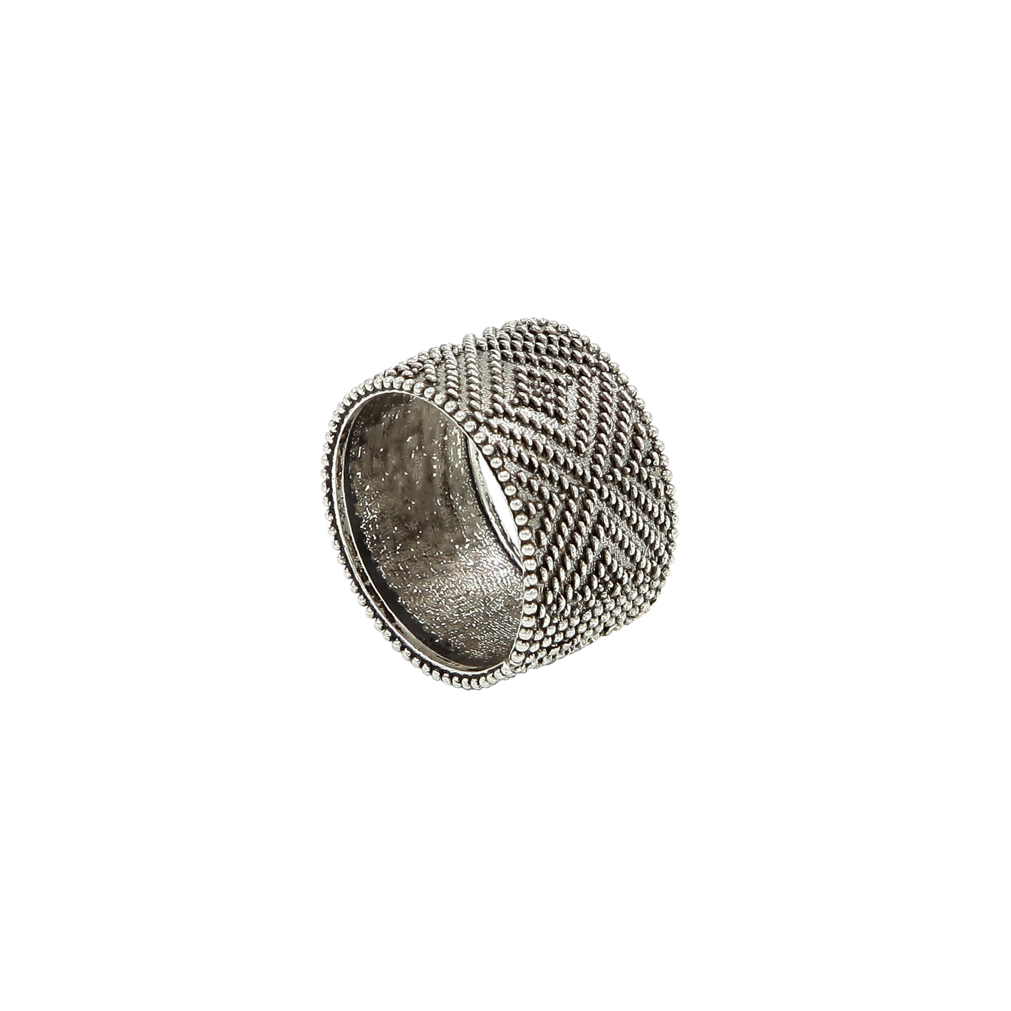 NONNA ring - Filigree - Burnished silver 925/1000 | MEA AYAYA                                