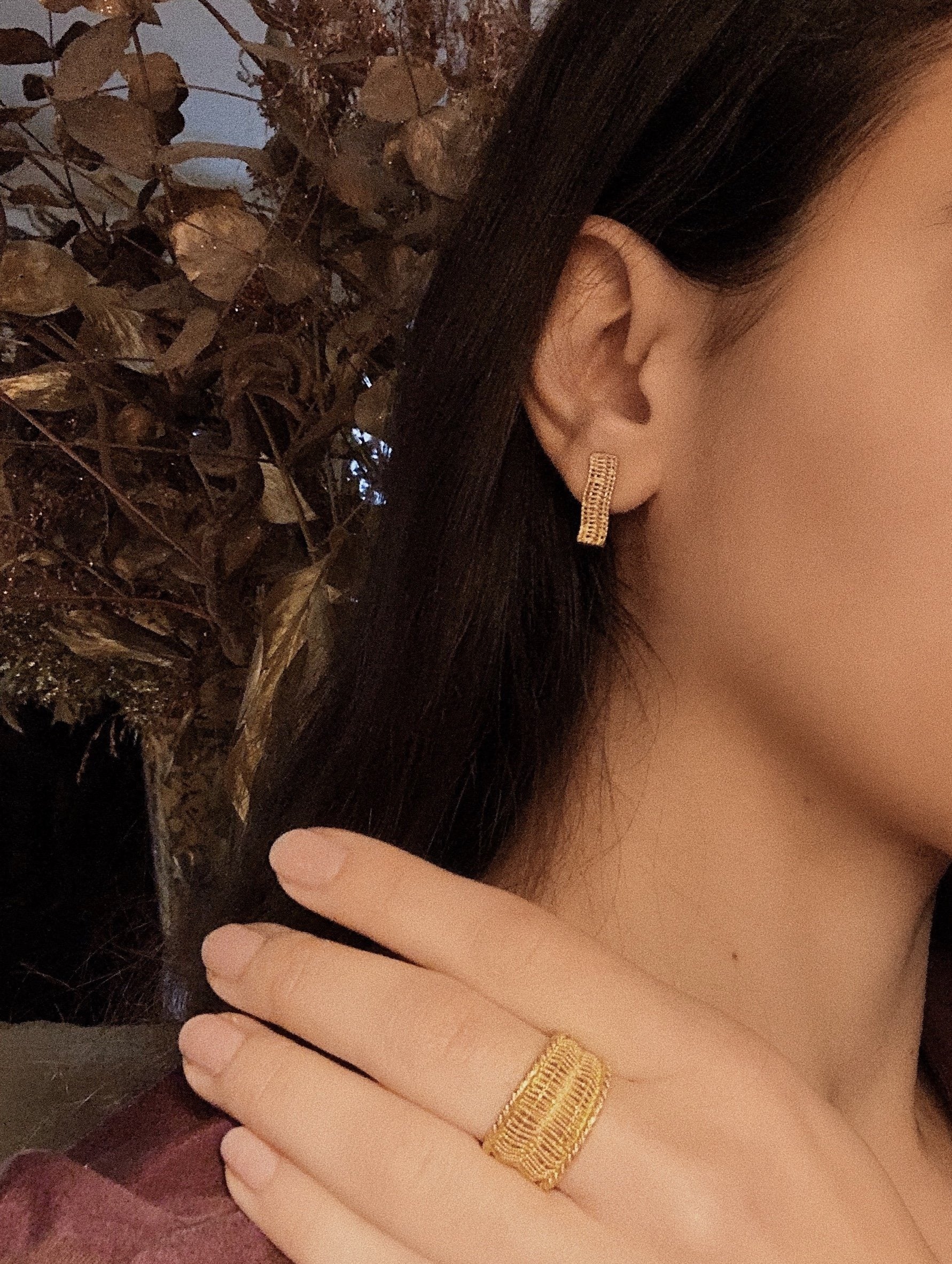 Earrings GRANDMA - Filigree - Gold-plated silver | MEA AYAYA