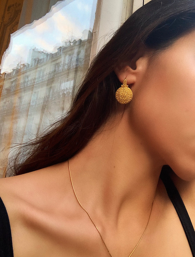 Earrings MANINA - Filigree - 18K Gold | Watermark MEA AYAYA