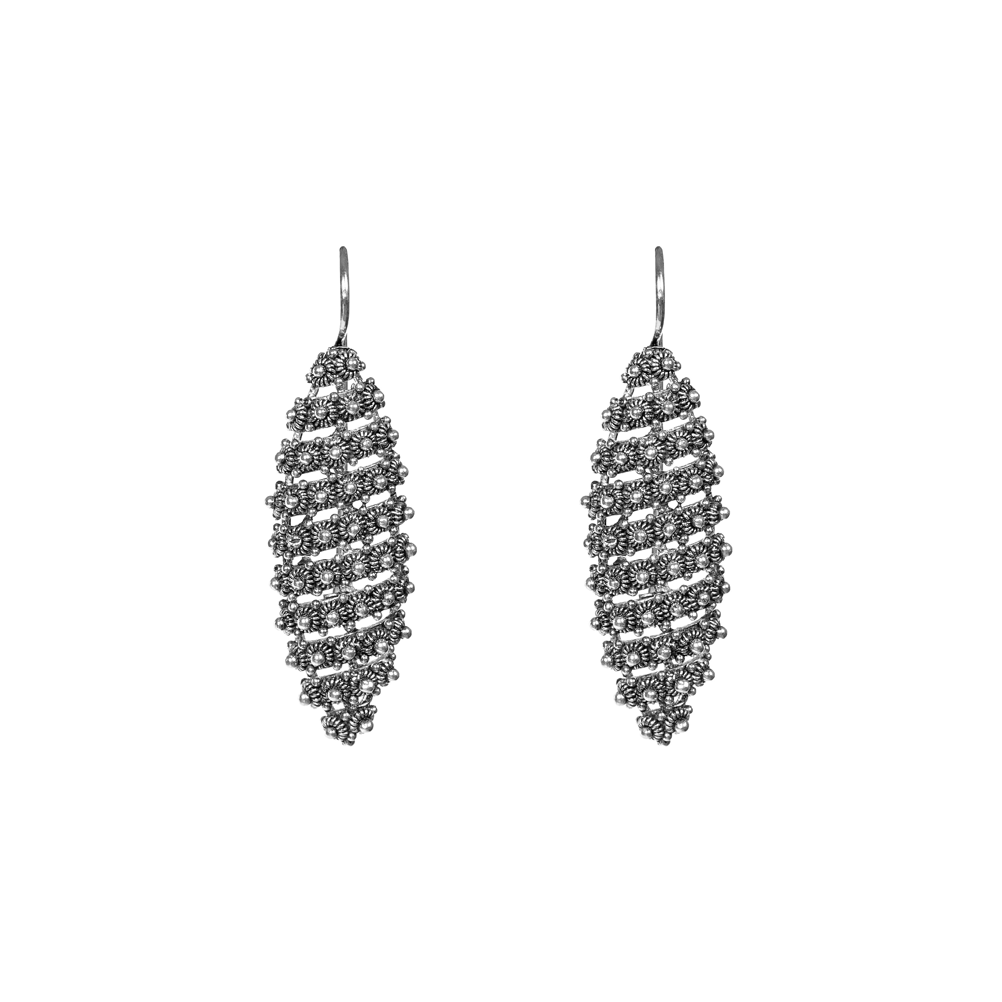 JEANETTE Earrings - Filigree - Burnished silver | Silver MEA AYAYA