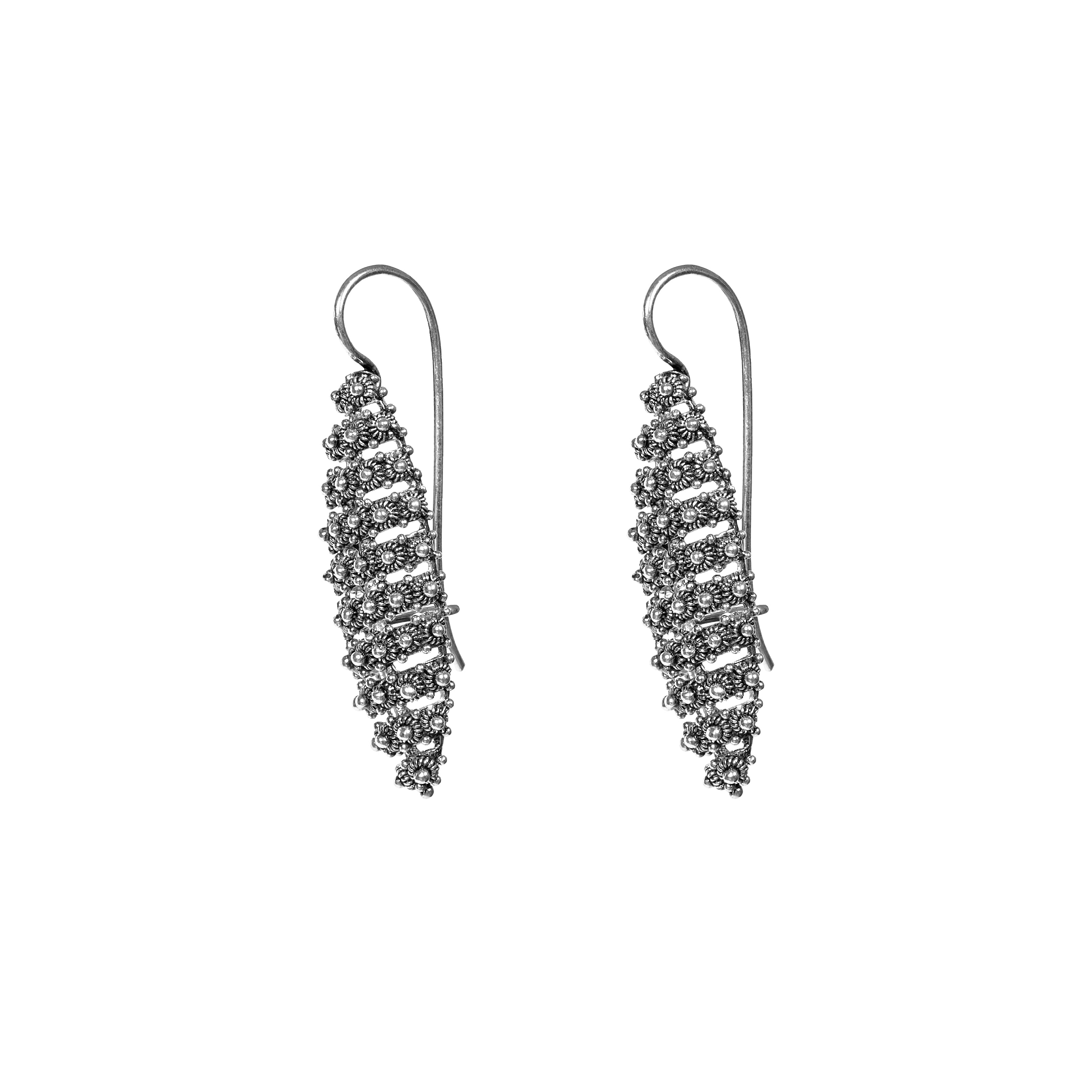 JEANETTE Earrings - Filigree - Burnished silver | Silver MEA AYAYA