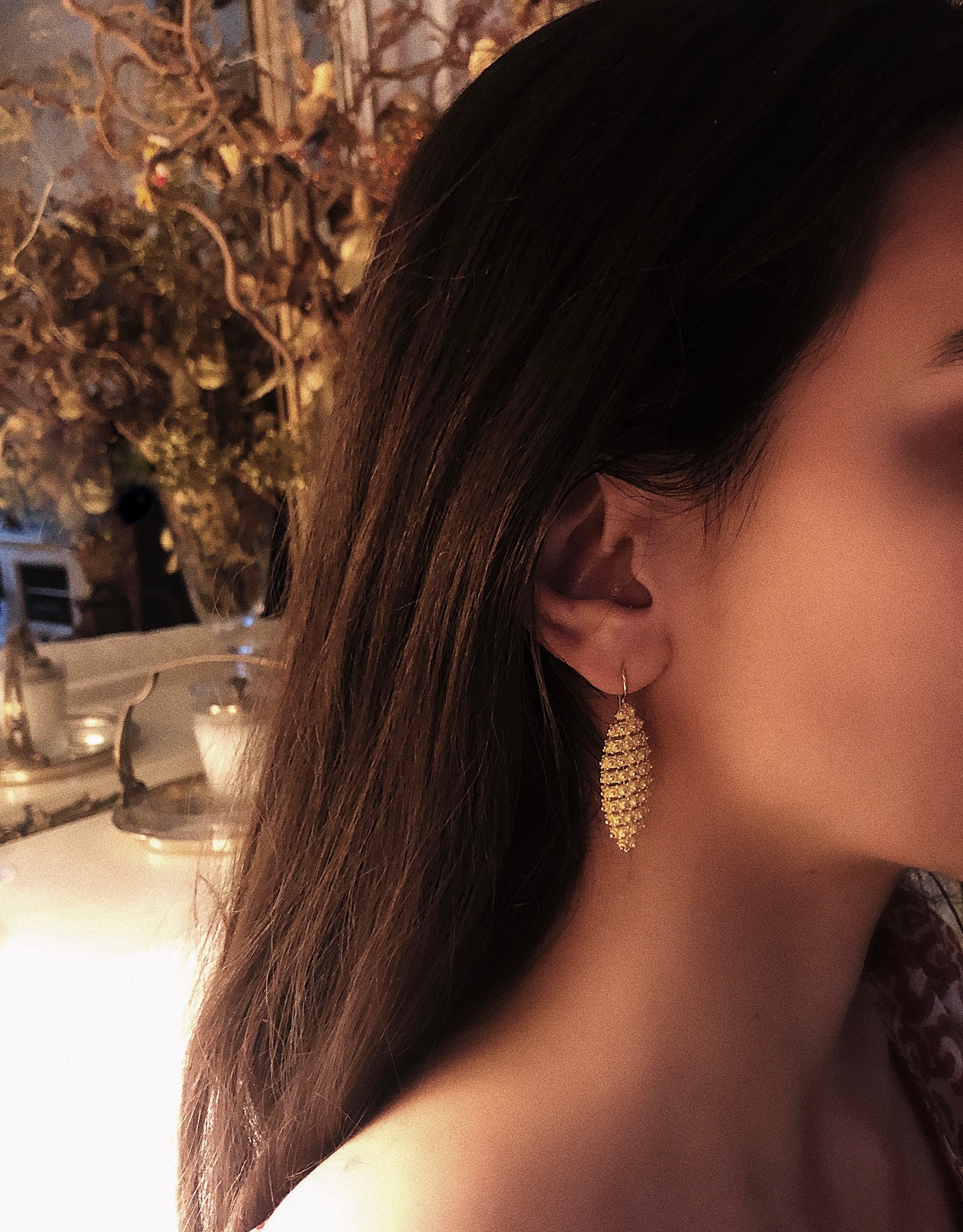 Earrings JEANETTE - Filigree - Gold-plated silver | MEA AYAYA
