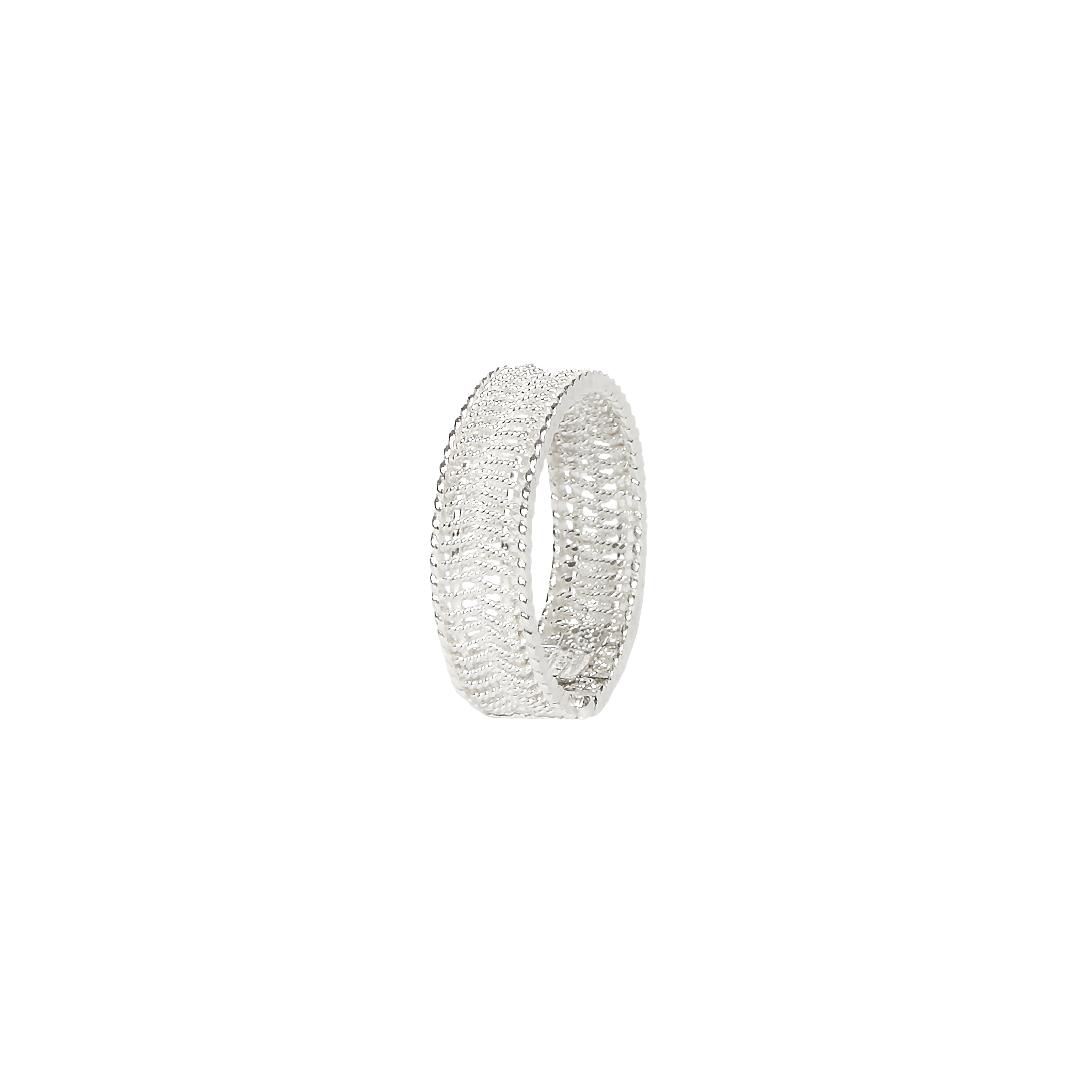 MEA AYAYA - FILIGREE RING - BLEACHED SILVER MAÏ