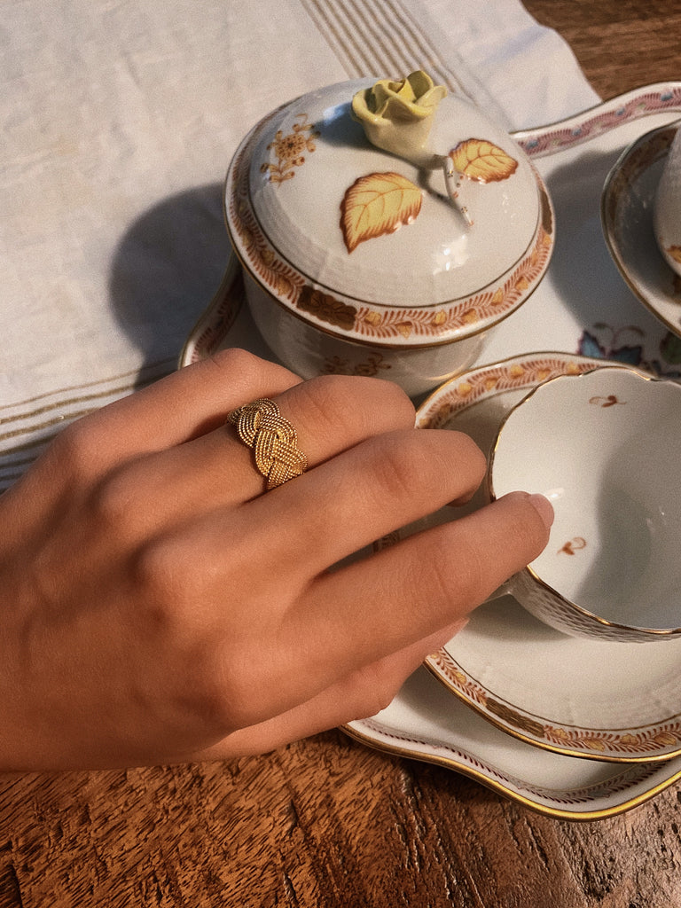 Ring MAMAUDE - Filigree - Gold-plated silver | MEA AYAYA