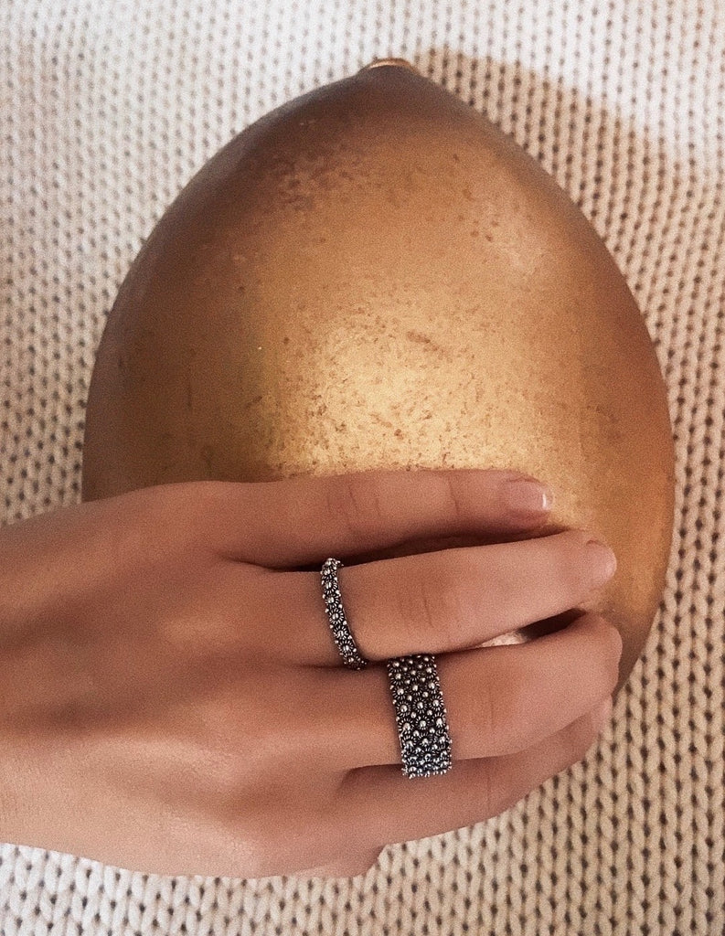 MAMINA ring - Filigree - Burnished silver 925/1000 | MEA AYAYA                                
