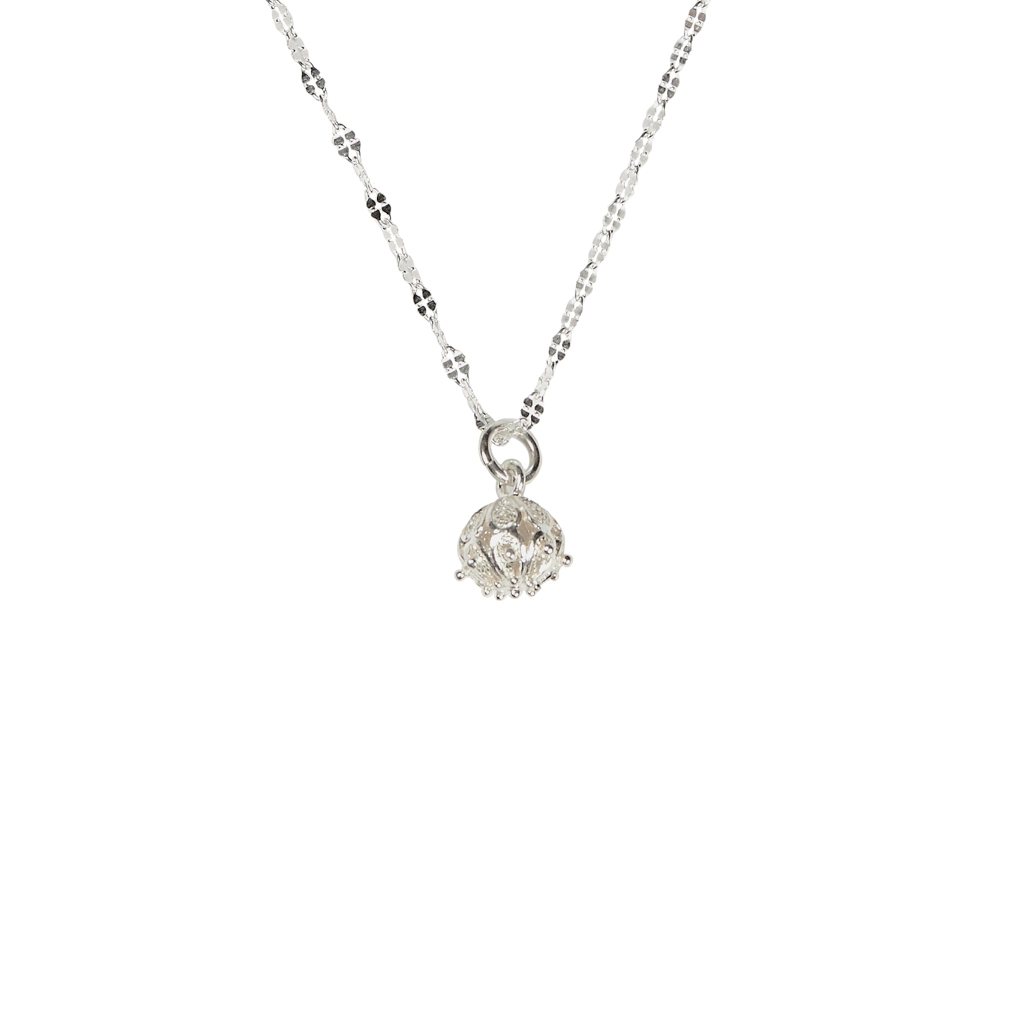 ANNIE Chain - Filigree - Bleached silver 925/1000 | MEA AYAYA