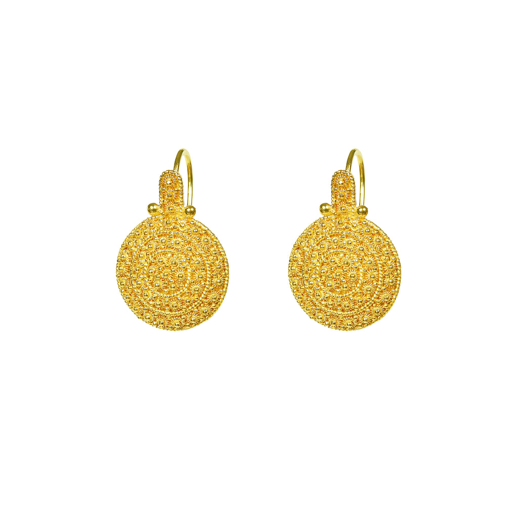 Earrings MANINA - Filigree - 18K Gold | Watermark MEA AYAYA