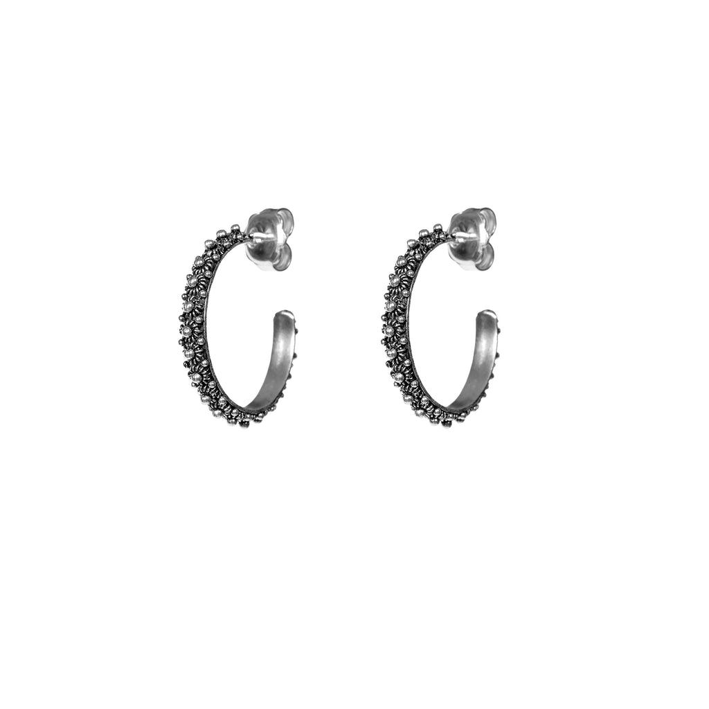 MIMI+ earrings in filigree - Burnished silver | Sterling Silver MEA AYAYA
