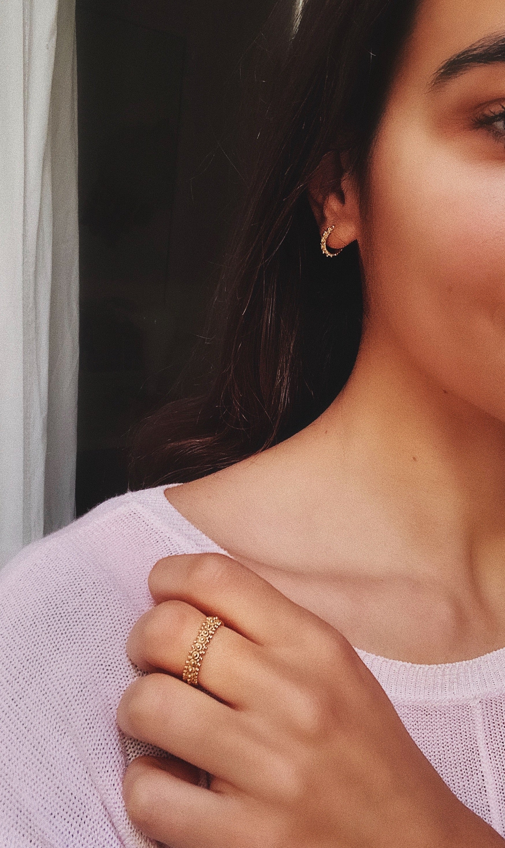 MINI MIMI earrings - Filigree - Gold-plated silver | MEA AYAYA