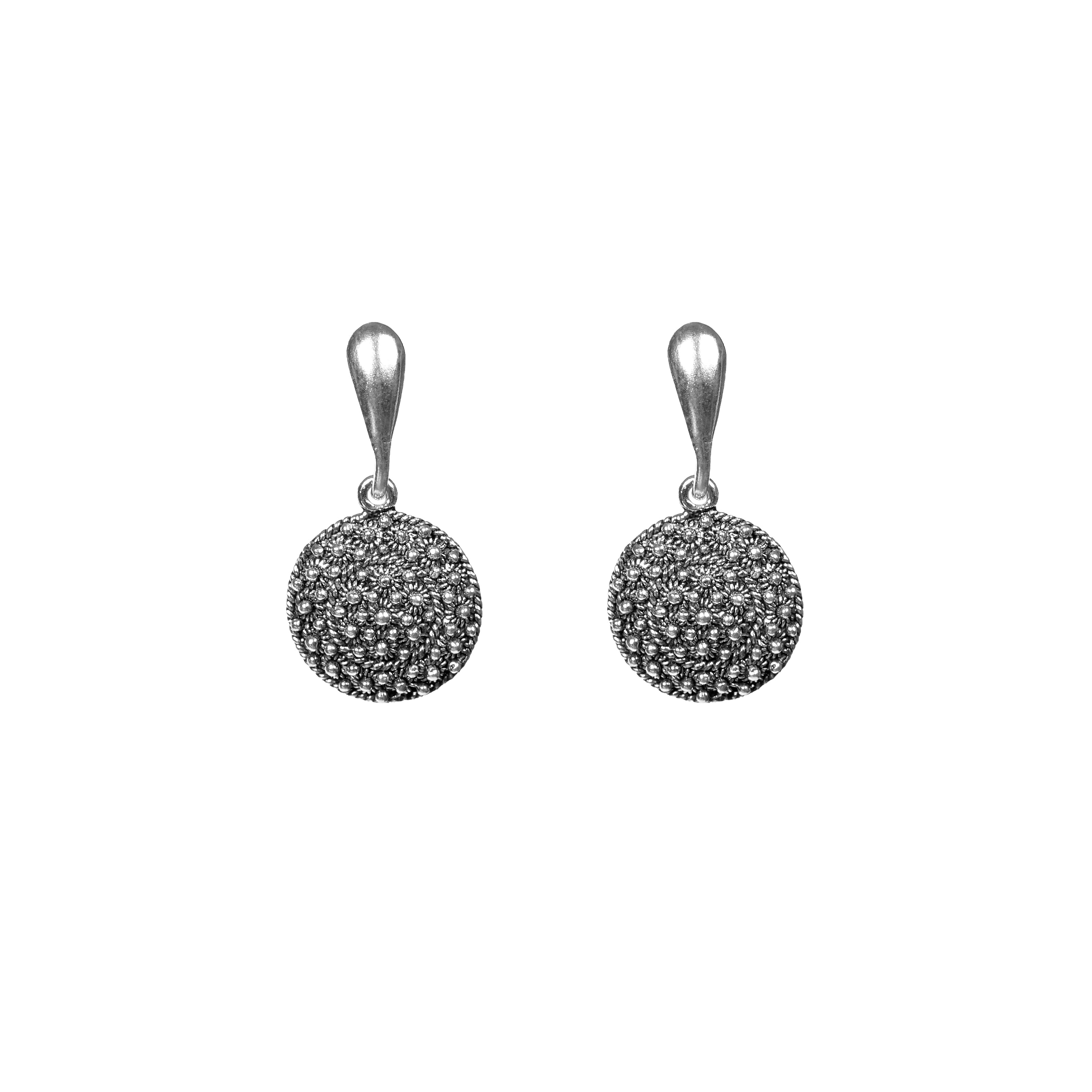 Earrings SKIN - Filigree - Burnished silver | Silver MEA AYAYA