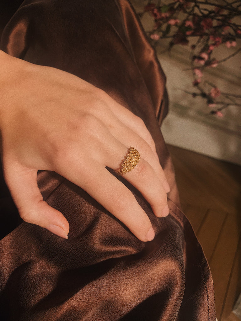 Ring MAMITÉOU - Filigree - Gold-plated silver | MEA AYAYA