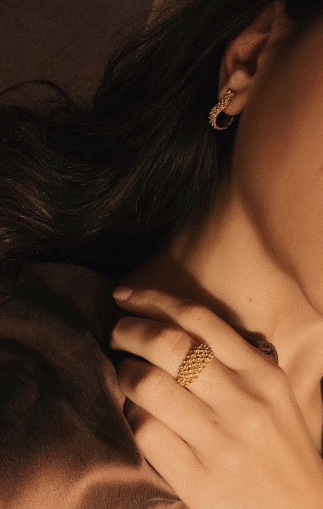 Earrings NANOU - Filigree - Gold-plated silver | MEA AYAYA