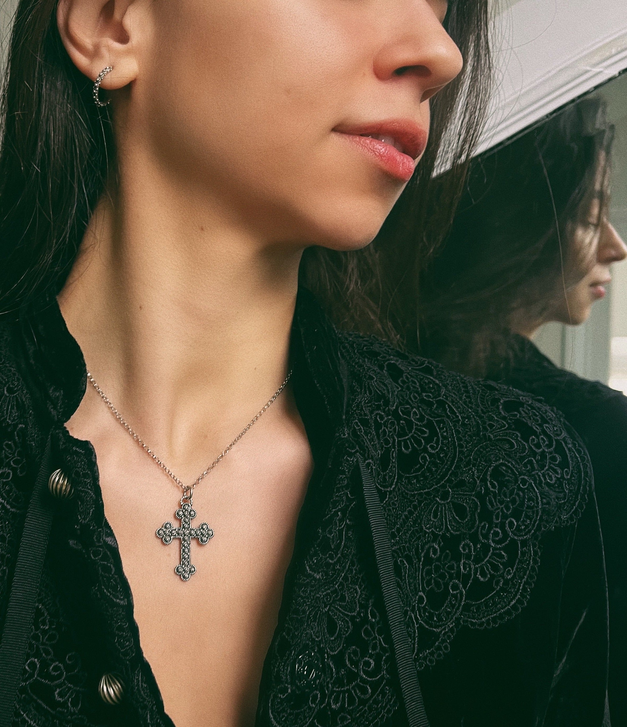 MIMI Earrings - Watermark - Burnished silver | Silver MEA AYAYA