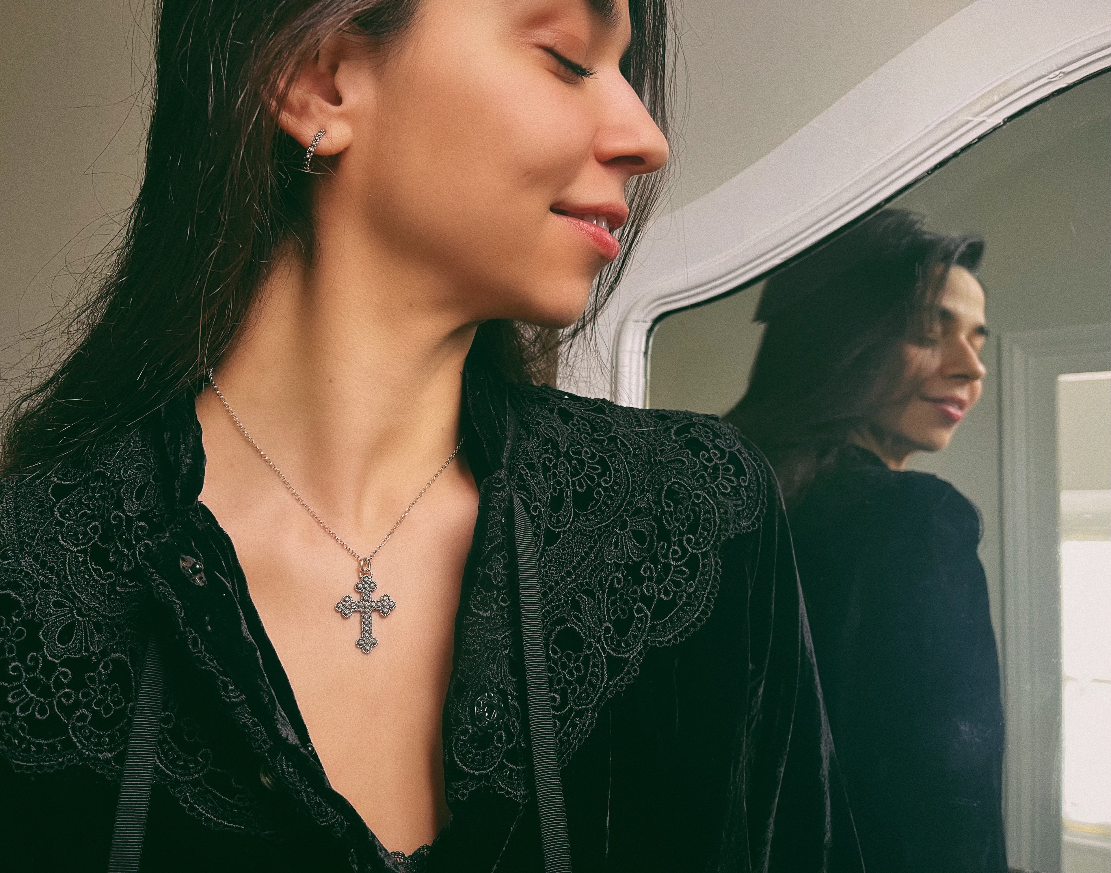 MIMI Earrings - Watermark - Burnished silver | Silver MEA AYAYA