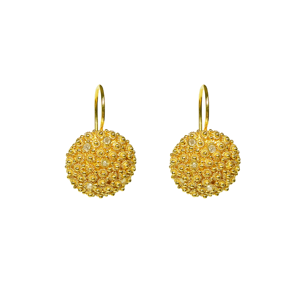  Earrings NONNA PINA+ diamanti - Filigree - 18K Gold | MEA AYAYA