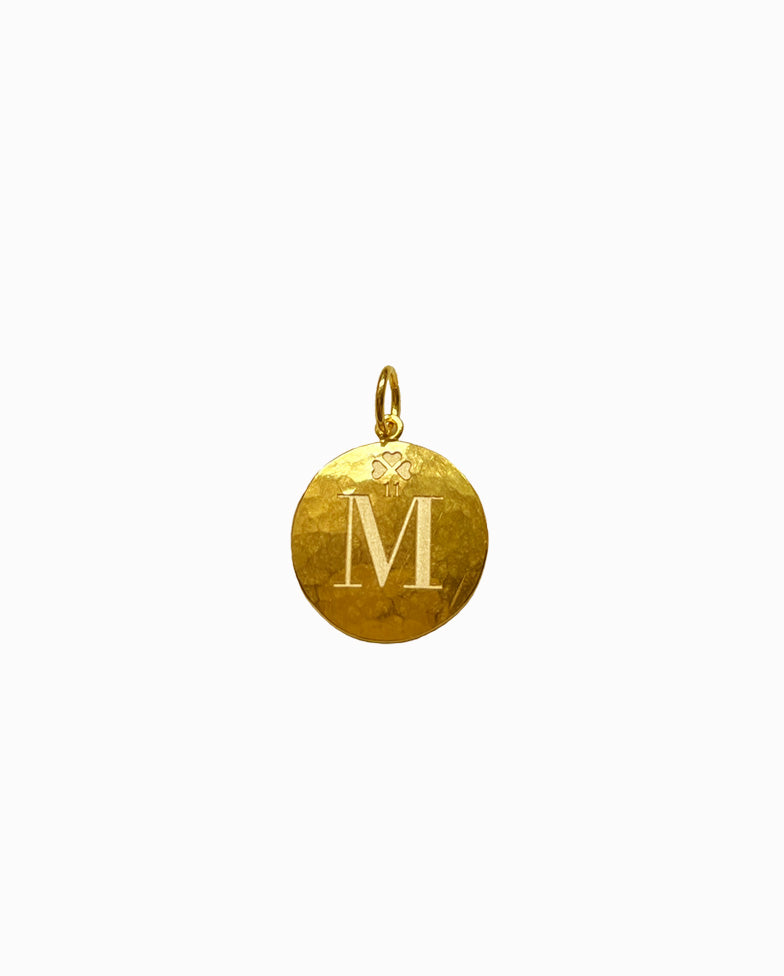 Pendant - customizable medal - filigree - 18K gold MEA AYAYA