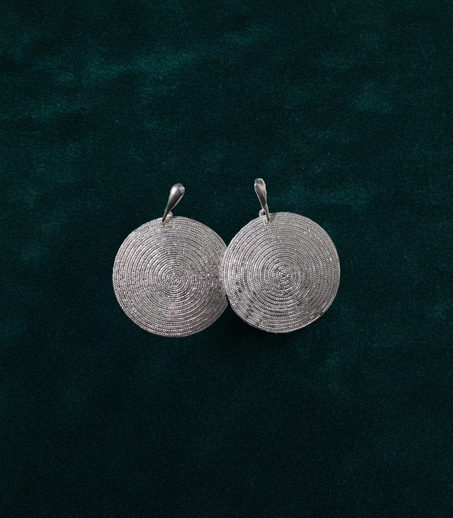 Boucles d’oreilles POUPETTE - argent blanchi 925/1000 - filigrane | MEA AYAYA