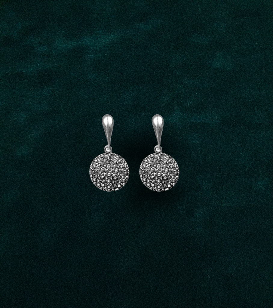 Boucles d’oreilles POUPETTE - argent bruni 925/1000 - filigrane | MEA AYAYA