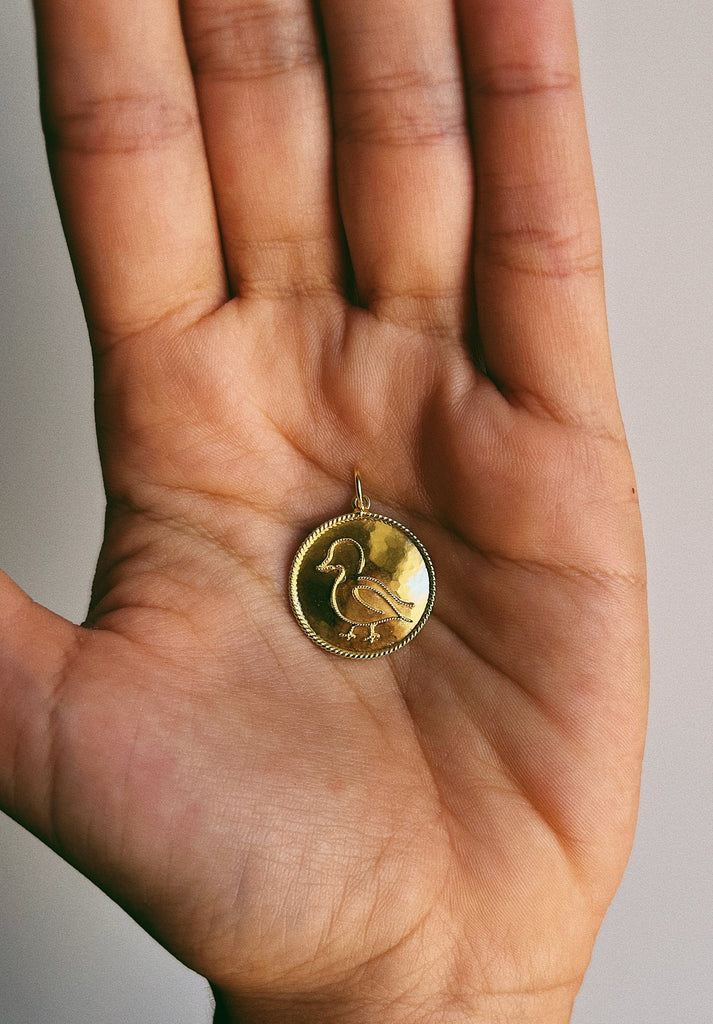 Pendentif - médaille personnalisable - filigrane - or 18 carats MEA AYAYA