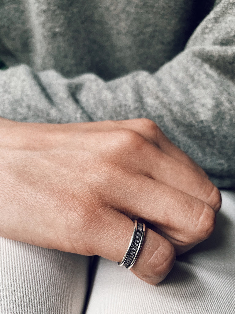 Bague BADETTE - Filigrane - Argent brunie 925/1000 | MEA AYAYA