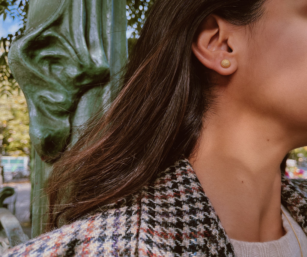 Boucles d'oreilles TITA - Filigrane -  Argent plaqué or | MEA AYAYA 