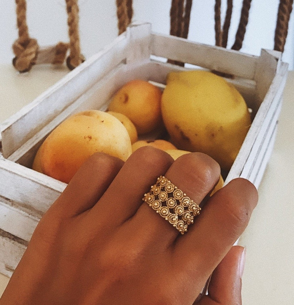 Bague GROSSMUTTI - Filigrane - Argent plaqué or | MEA AYAYA