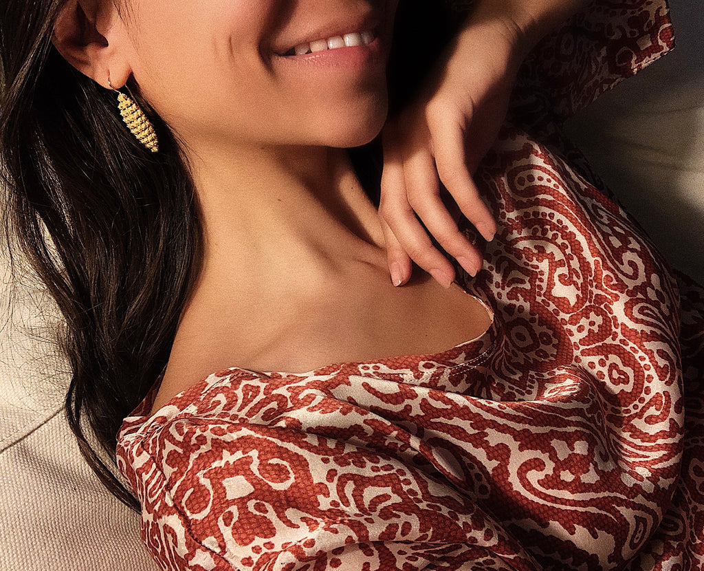 Boucles d’oreilles JEANETTE - Filigrane - Argent plaqué or | MEA AYAYA