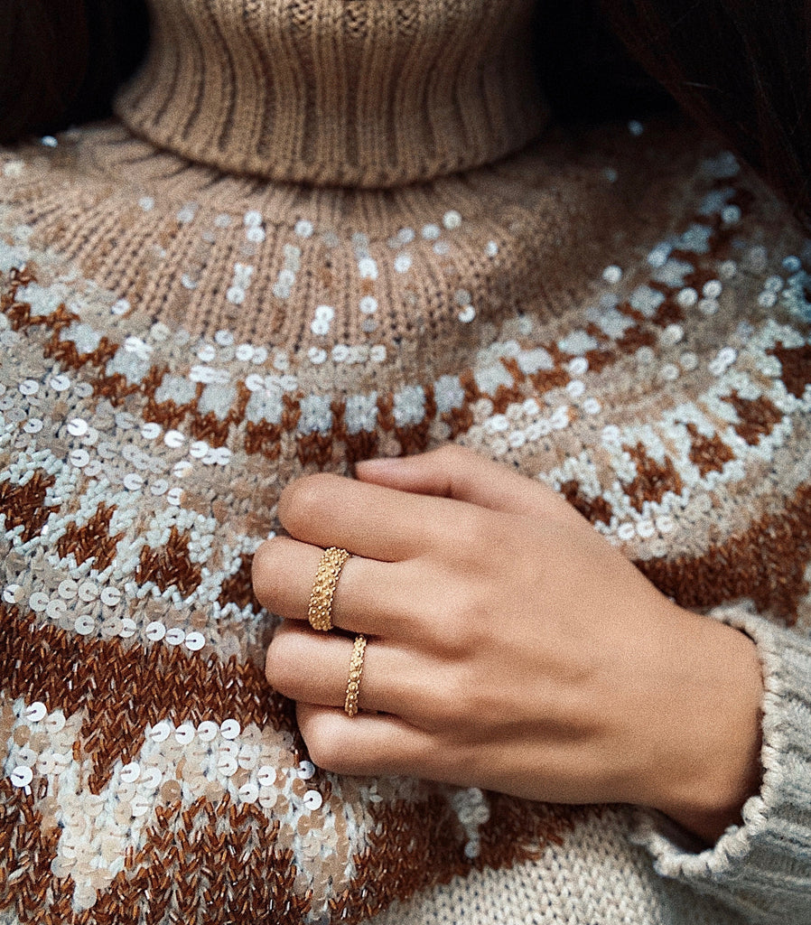Bague MAME - Filigrane - Argent plaqué or | MEA AYAYA