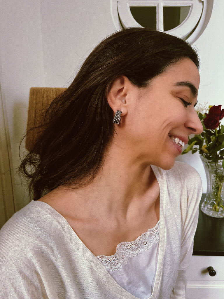 Boucles d’oreilles MAMIGIO - Filigrane - Argent bruni | MEA AYAYA