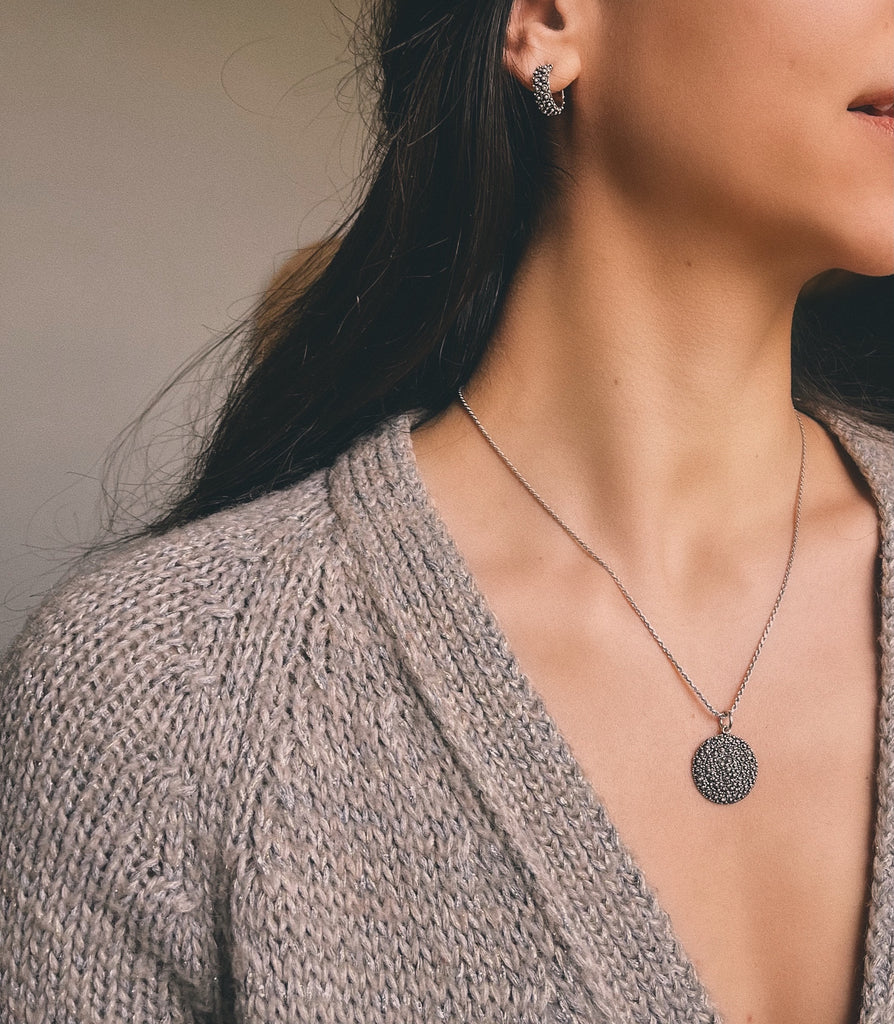 Pendentif NONNA ROSA - Filigrane - Argent bruni 925/1000 | MEA AYAYA