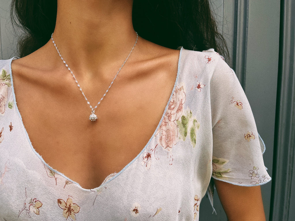 Pendentif MAMIE JANINE - Filigrane - Argent blanchi 925/1000 | MEA AYAYA